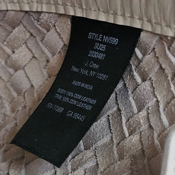 New! Madewell Handwoven Mini Tote Woven Leather Bag in Alabaster - Picture 16 of 16